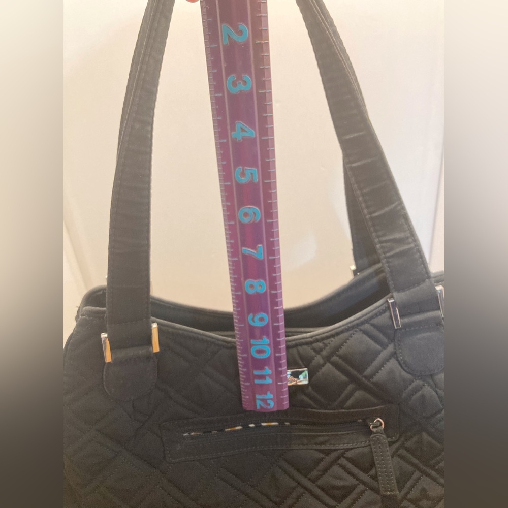 Vera Bradley Black Microfiber Multi Section Bag - image 2